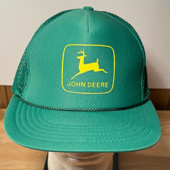 John Deere Other - Vintage John Deere Trucker Snapback Rope Mesh Hat Swingster
